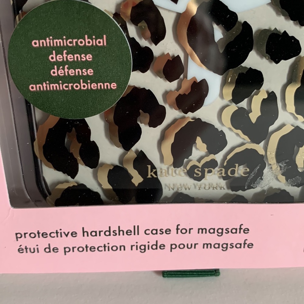 Kate Spade  Protective Hardshell Magsafe Case for iPhone 14 Pro Max - Leopard - Picture 4 of 7